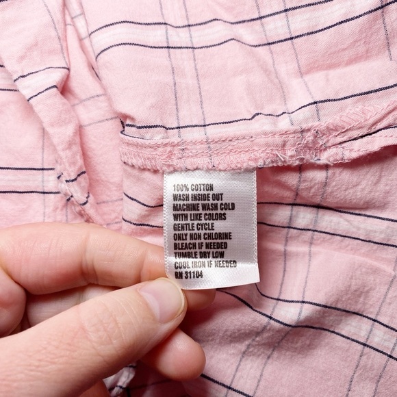 Crown & Ivy Pink Plaid Ruffle Blouse - Picture 8 of 13